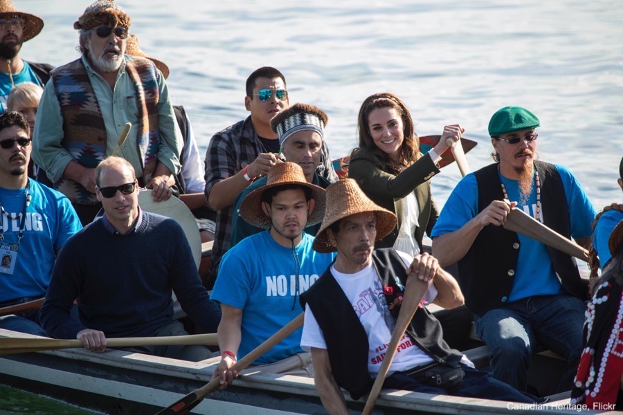 Kate Middleton visits Haida Gwaii and arrives by Canoe! 
