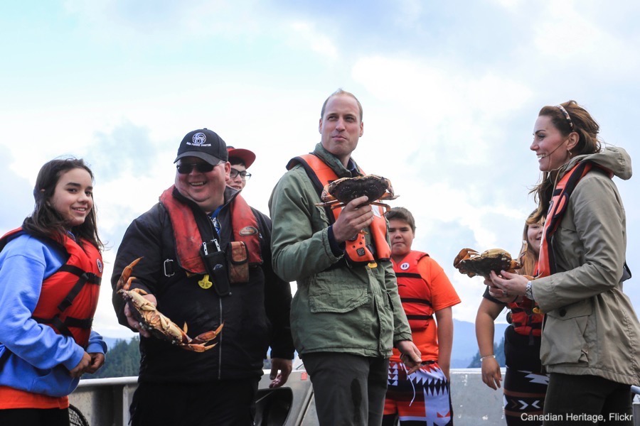 William and Kate fishing in Haida Gwaii