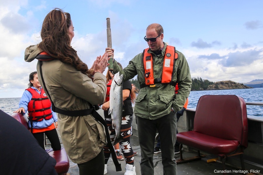 William and Kate fishing