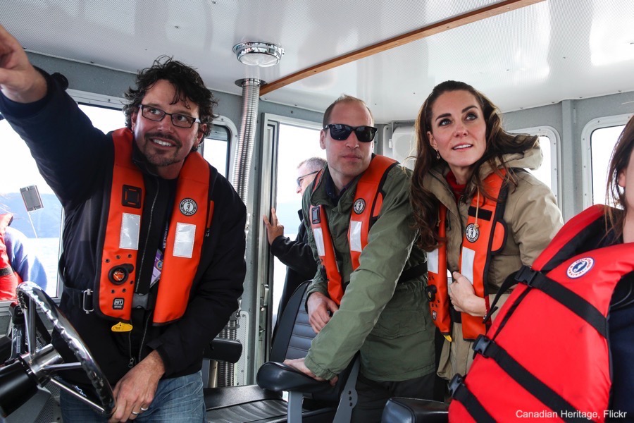 William and Kate out on the water