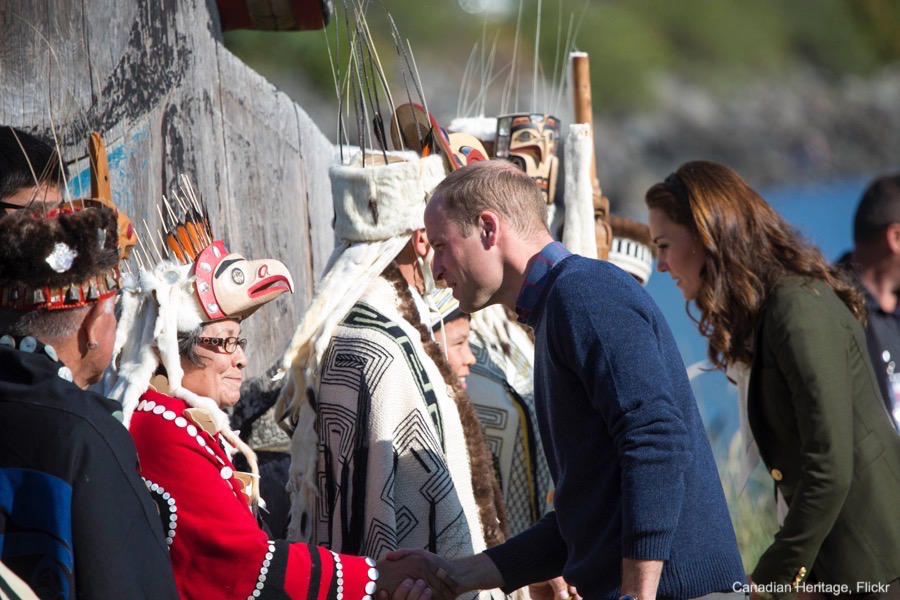 Kate Middleton visits Haida Gwaii and arrives by Canoe! 
