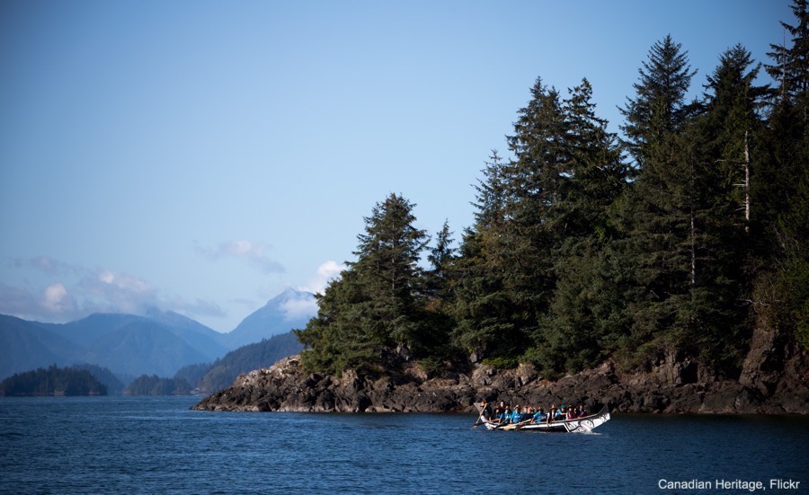 Kate Middleton visits Haida Gwaii and arrives by Canoe! 