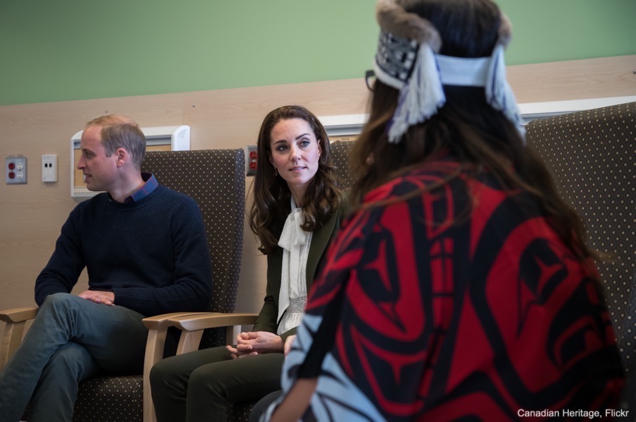 William and Kate meeting with mothers at the Haida Gwaii Health Centre
