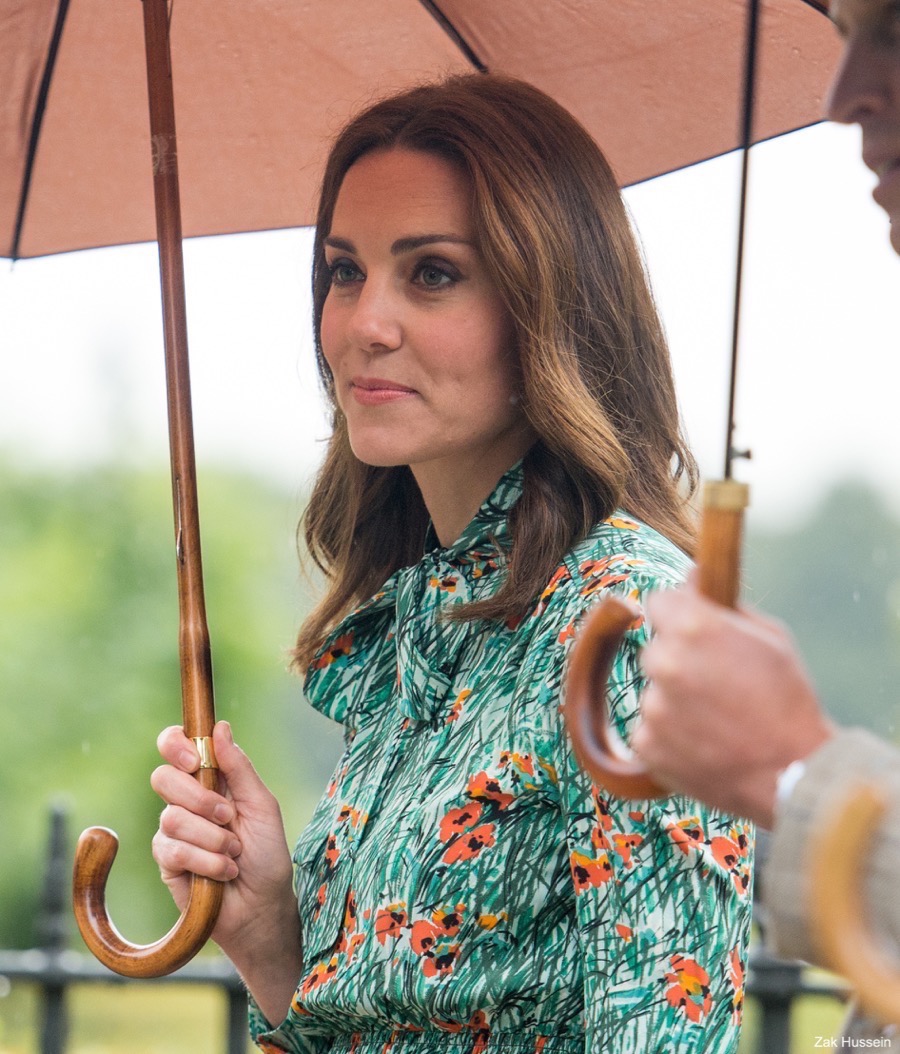 Kate Middleton carrying an umbrella