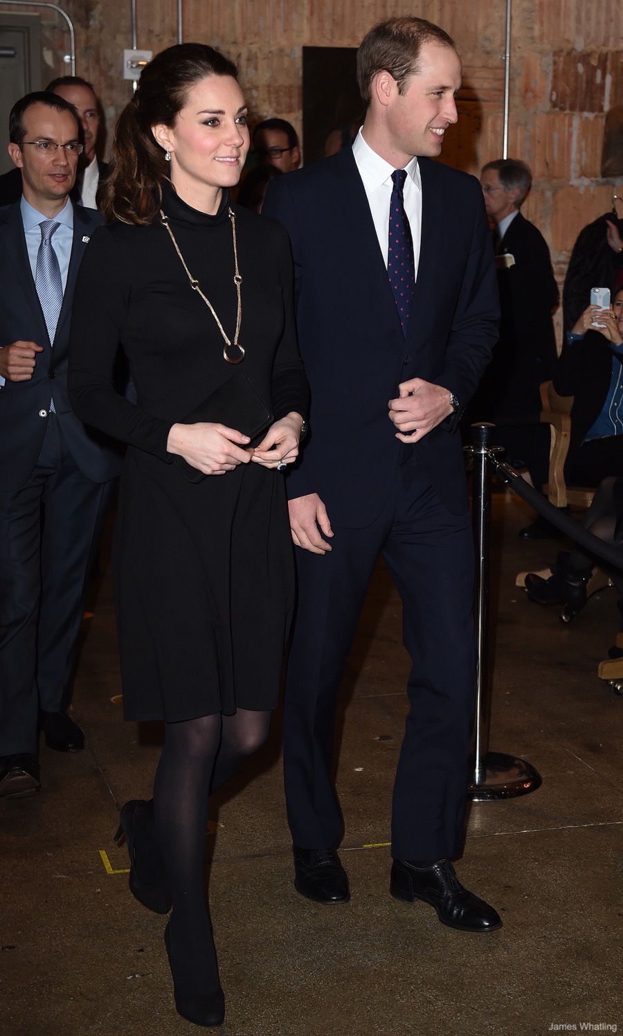 Kate Middleton wearing her black maternity dress from Seraphine