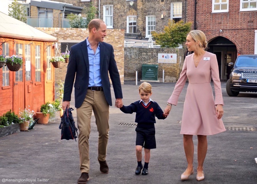 Prince George on his first day at school