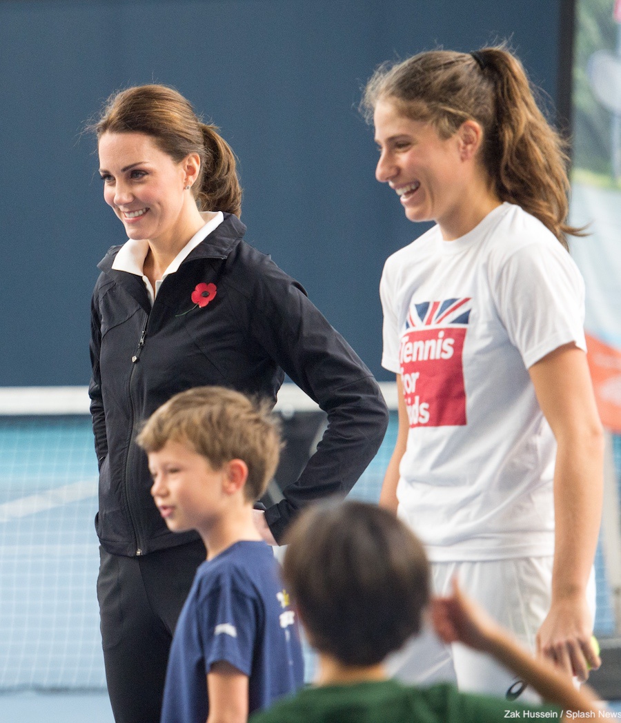 Kate Middleton with Johanna Konta