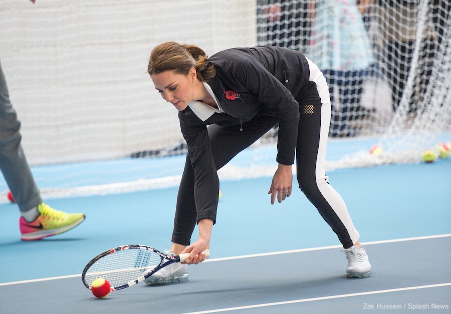 Kate Middleton playing tennis