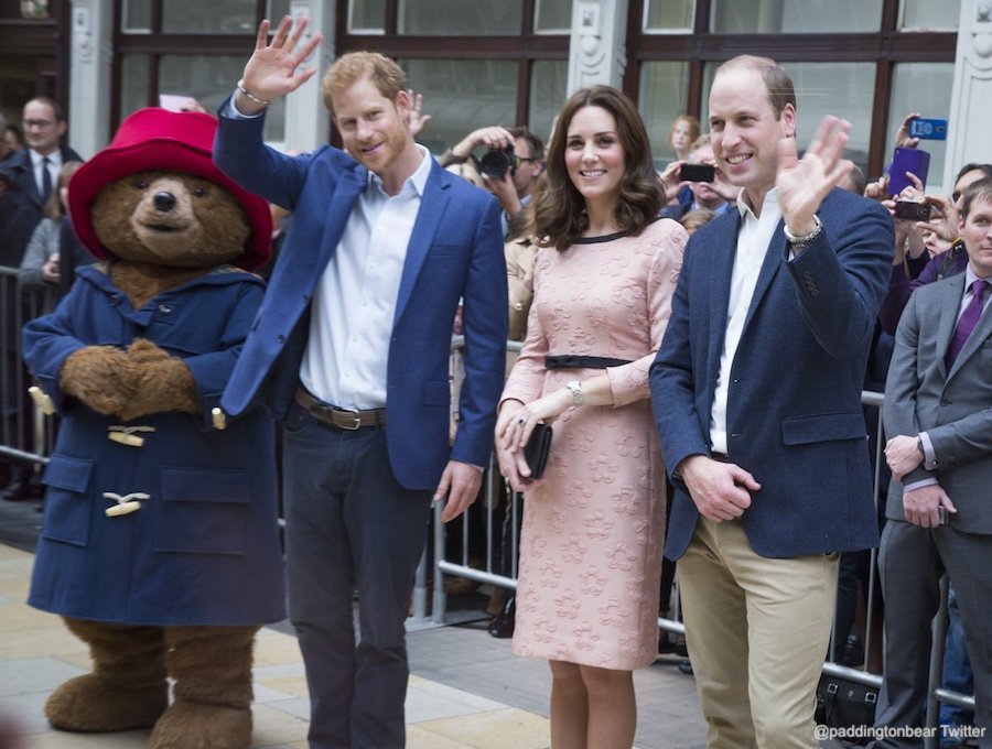 William, Kate and Harry with Paddington