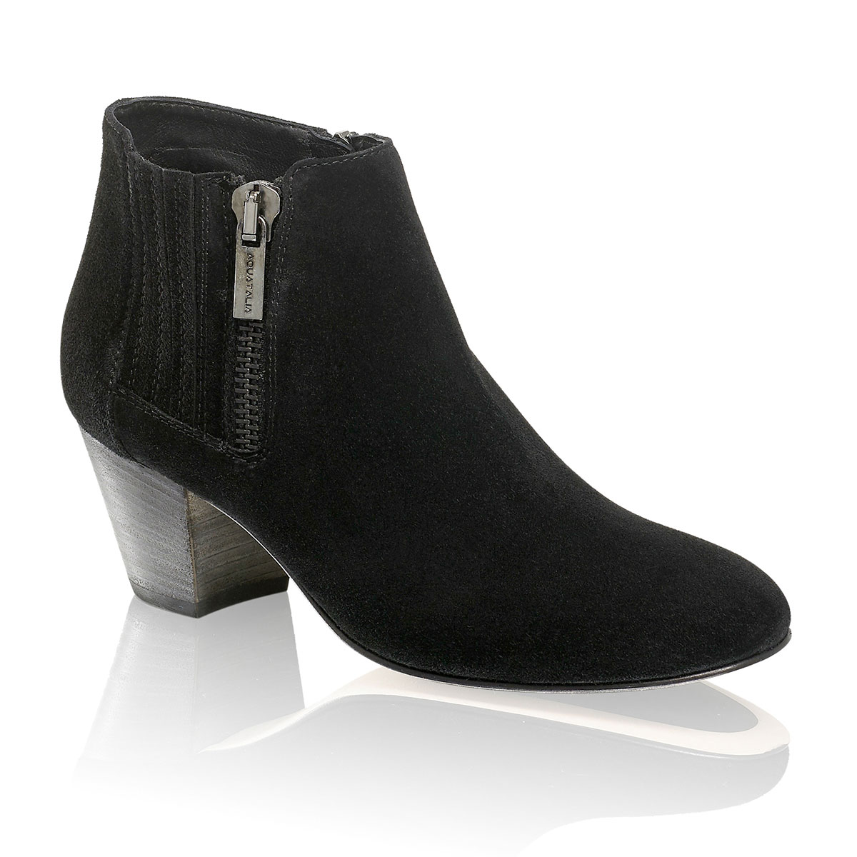 Aquatalia Fallon Chelsea Boots in Black Suede