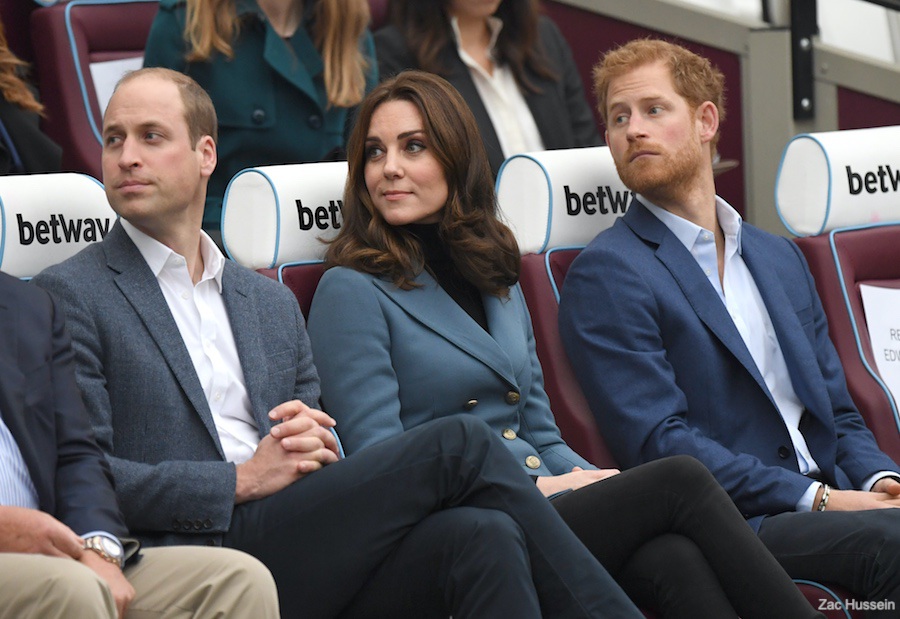 William, Kate and Harry visit Coach Core