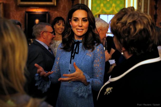 Kate Middleton attending the World Mental Health Day reception at Buckingham Palace