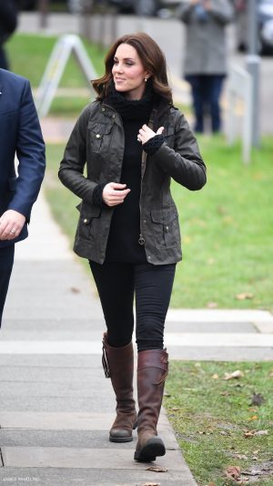 Kate Middleton takes part in gardening activities at Robin Hood School