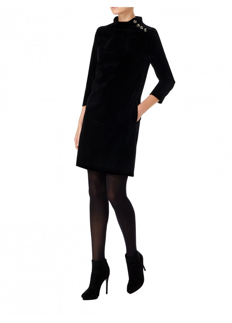 Goat Eloise Tunic in Black Velvet