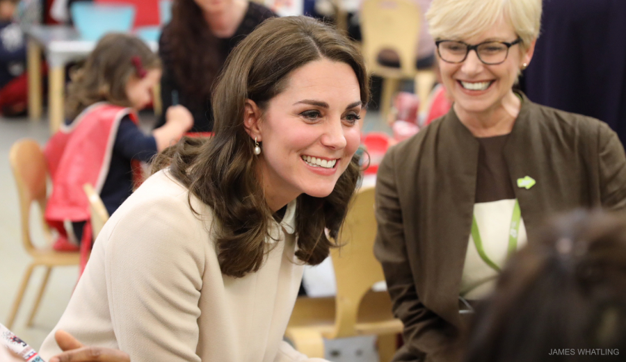 Kate in Goat & Topshop for Hornsey Road Children’s Centre visit