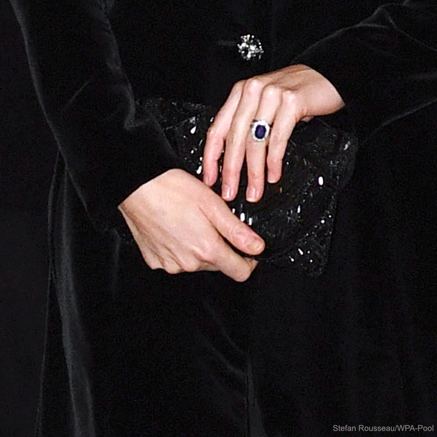 Kate Middleton's Black Beaded Magid Clutch Bag