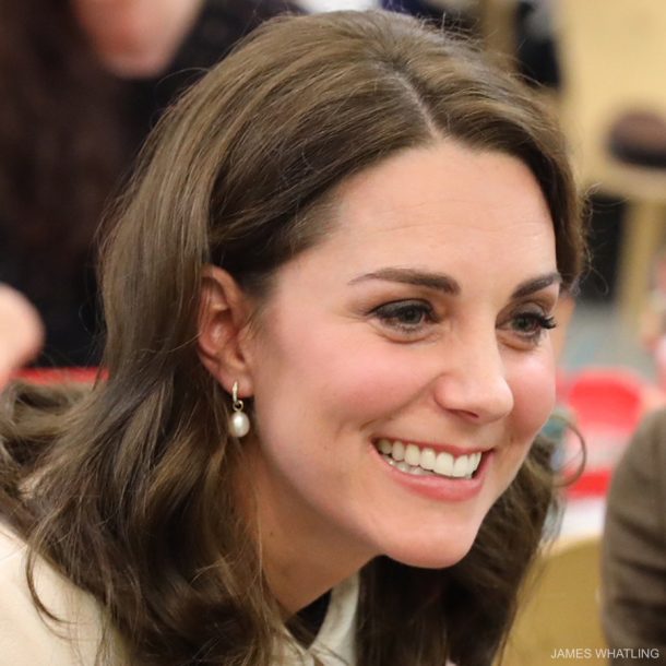 Kate Middleton's pearl drop earrings in london
