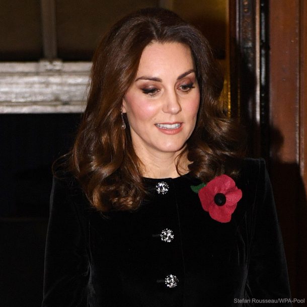 Kate in Catherine Walker for the 2017 Festival of Remembrance