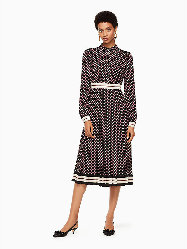 kate spade heartbeat tie neck shirtdress