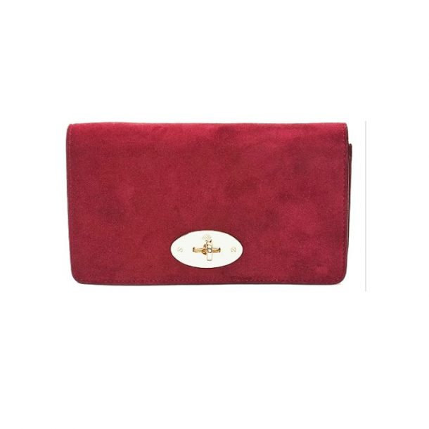 Mulberry Bayswater Clutch in Conker Suede