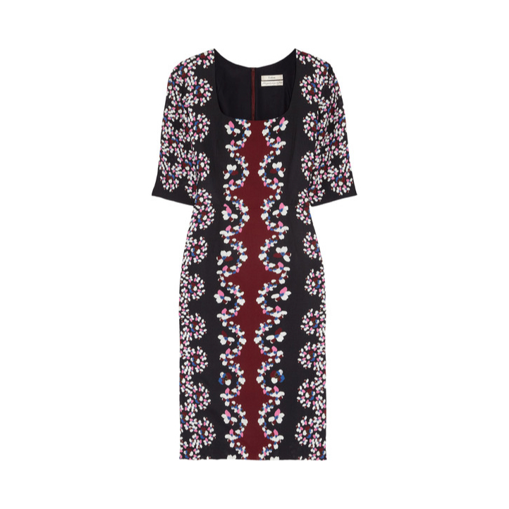 Erdem Sophia Dress in red/blue print