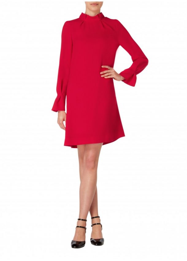 Kate Middleton wearing the GOAT Elodie dress in red wool
