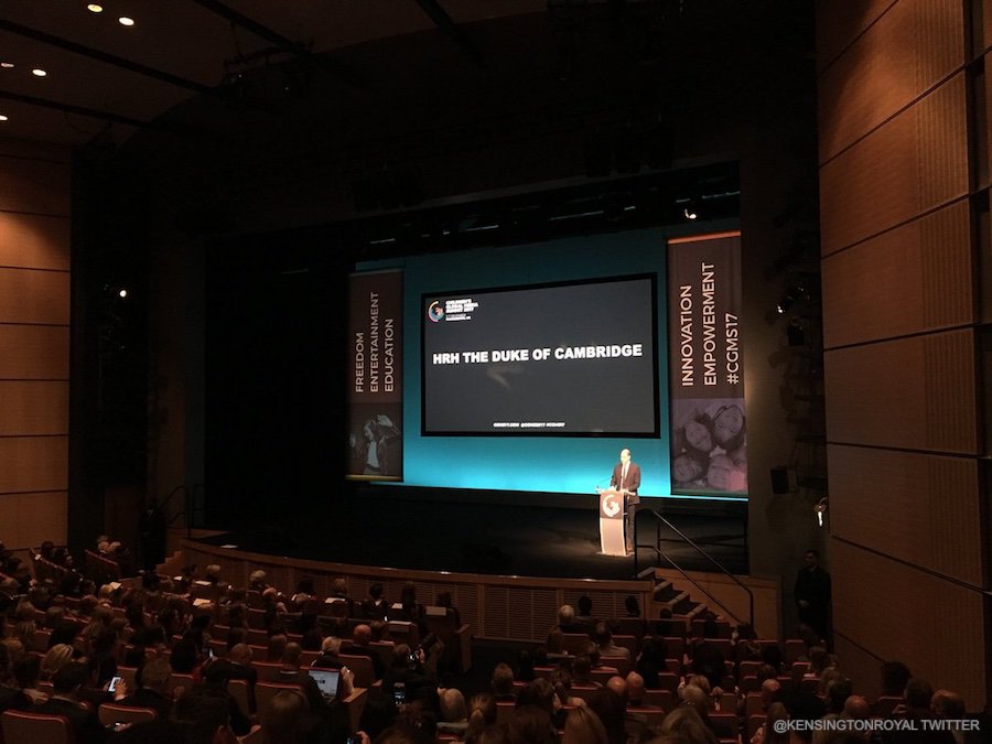 Prince William giving a speech