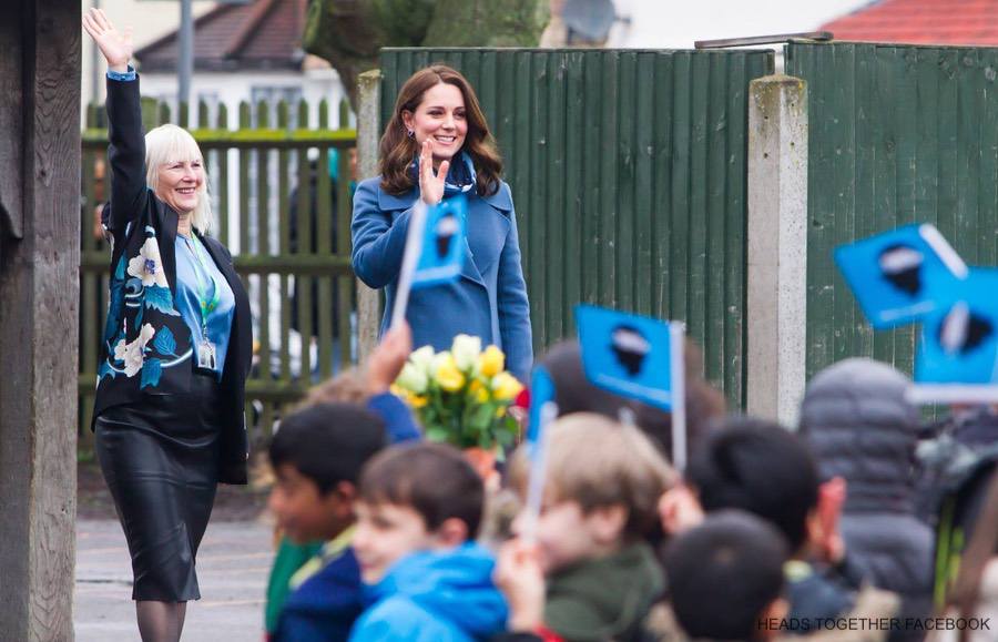 Kate Middleton visits Roe Green Junior School in London to launch new mental health website for the Heads Together Campaign