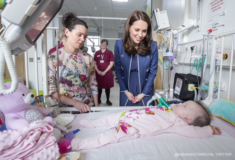 Kate Middleton visits St. Thomas' Hospital in London to launch the Nursing Now Campaign 