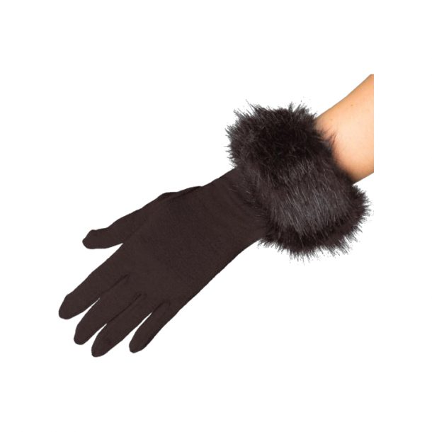 gloves fur trim