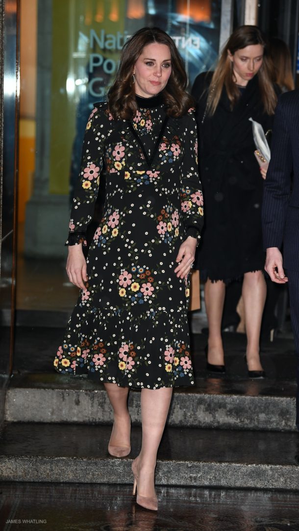 Kate Middleton's Orla Kiely x Leith l'Orla Margaret Dress in Black Flora