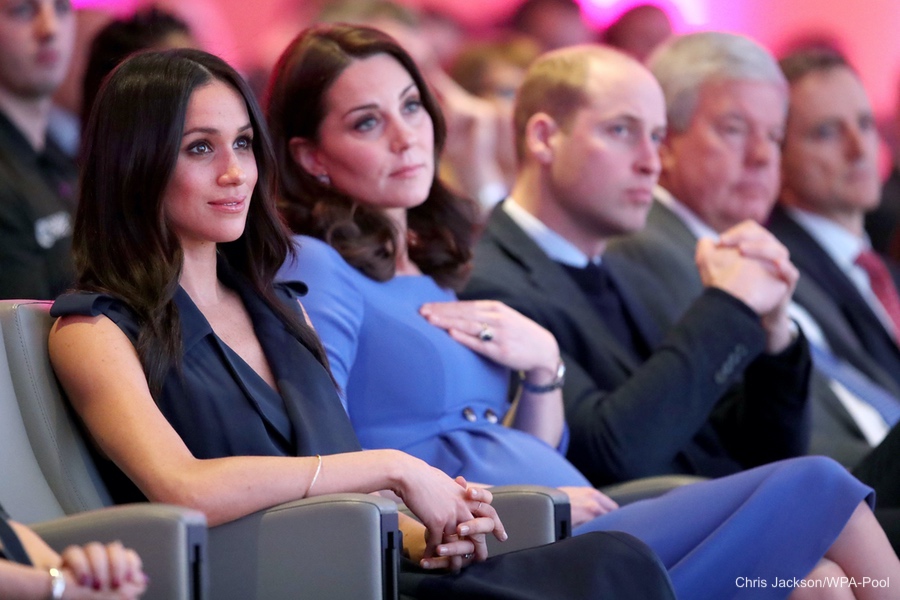 Meghan Markle and Kate Middleton the Duchess of Cambridge at the Forum