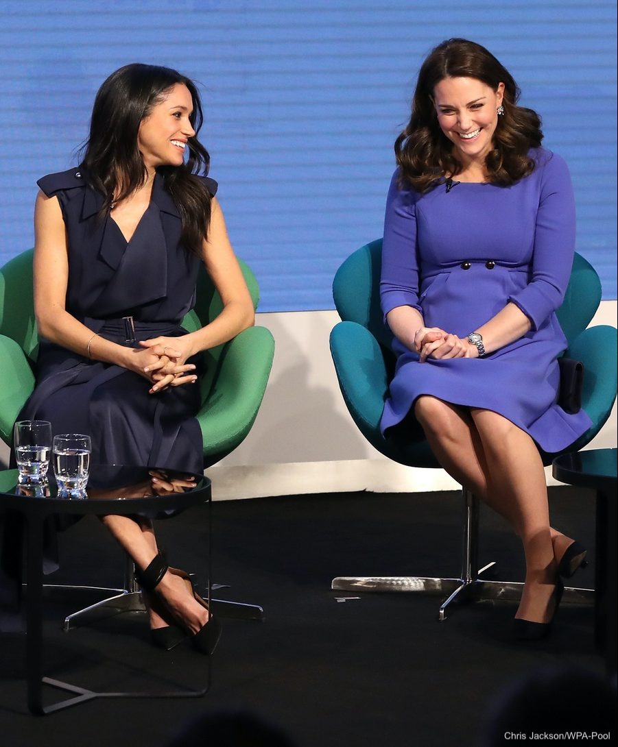Kate Middleton and Meghan Markle at the Royal Foundation Forum today
