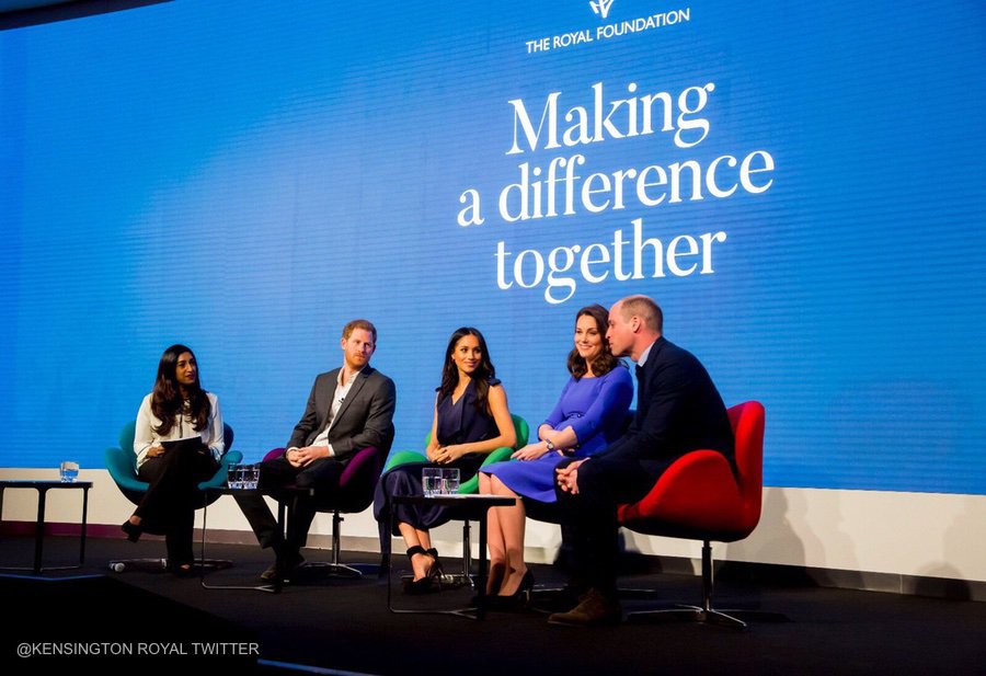 William, Kate, Harry and Meghan at the Royal Foundation Forum