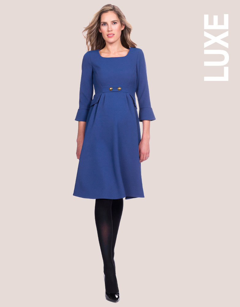 Seraphine Royal Blue Maternity Dress