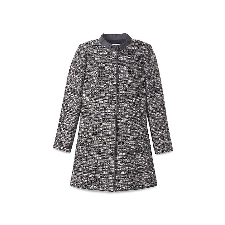 Tory Burch Bettina Coat in Grey Tweed