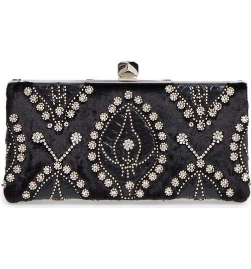 Jimmy Choo Celeste clutch in black