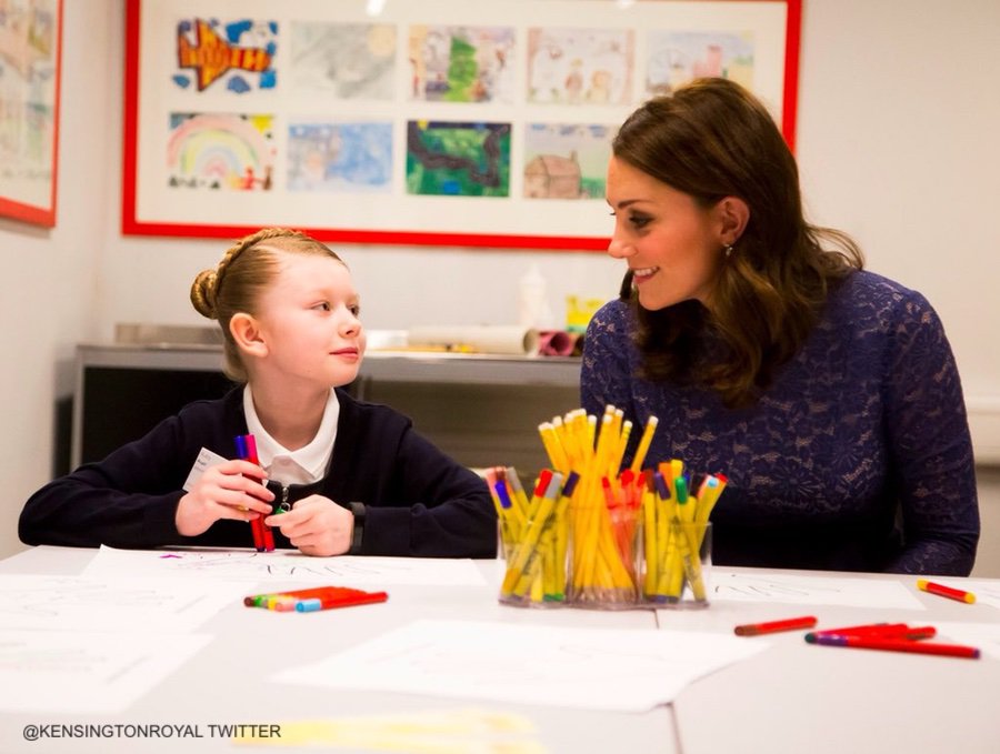 Kate Middleton visits Place2Be headquarters