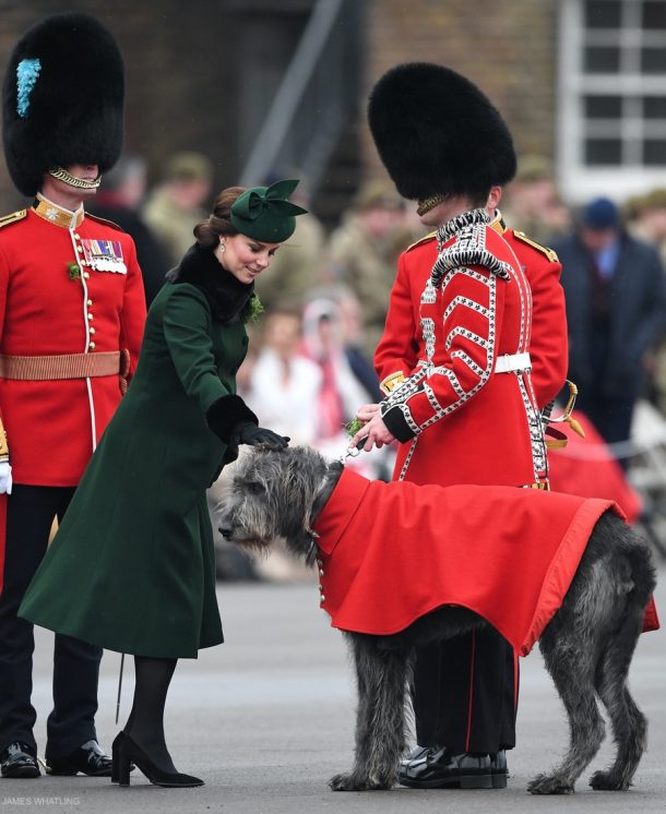 Kate looks festive in green for St. Patrick's Day with the Irish Guards