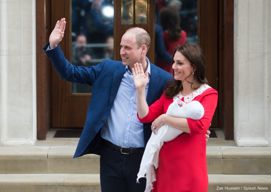 William, Kate and their newborn baby boy at the Lindo Wing