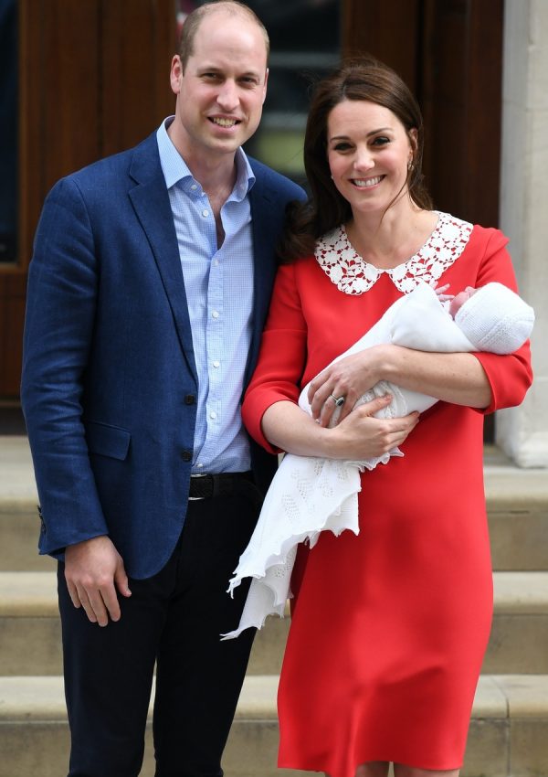 Kate Middleton and Prince William with their newborn baby boy