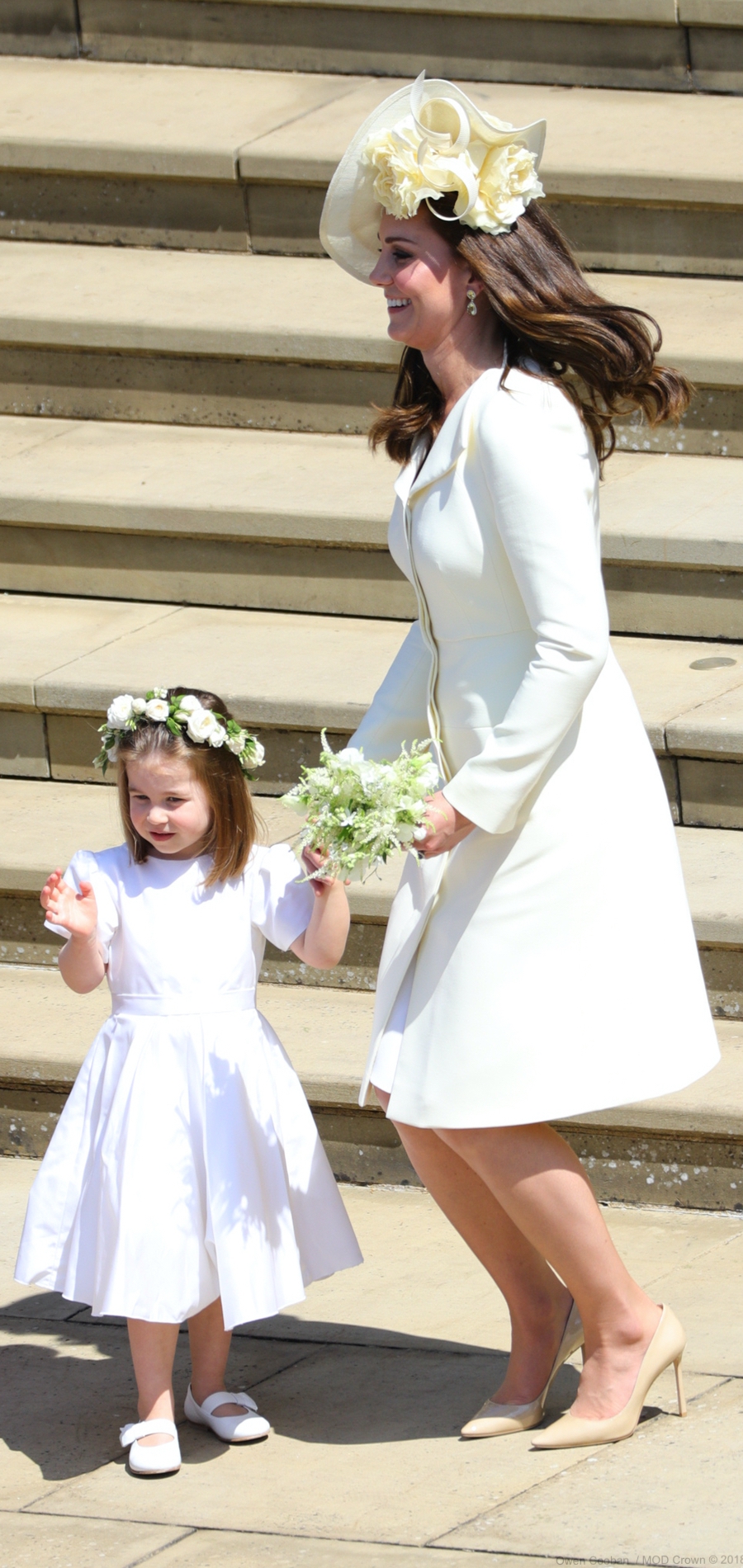 Kate Middleton and Princess Charlotte during the Royal Wedding