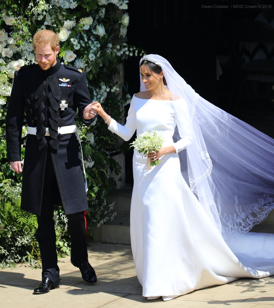 Meghan and Harry on their wedding day