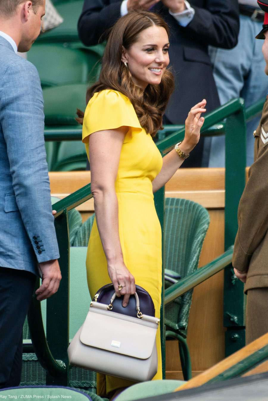The Duchess of Cambridge carrying her Dolce & Gabbana bag at Wimbledon in 2018