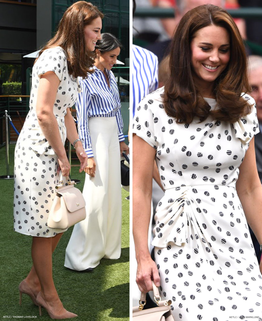 kate middleton polka dot dress wimbledon