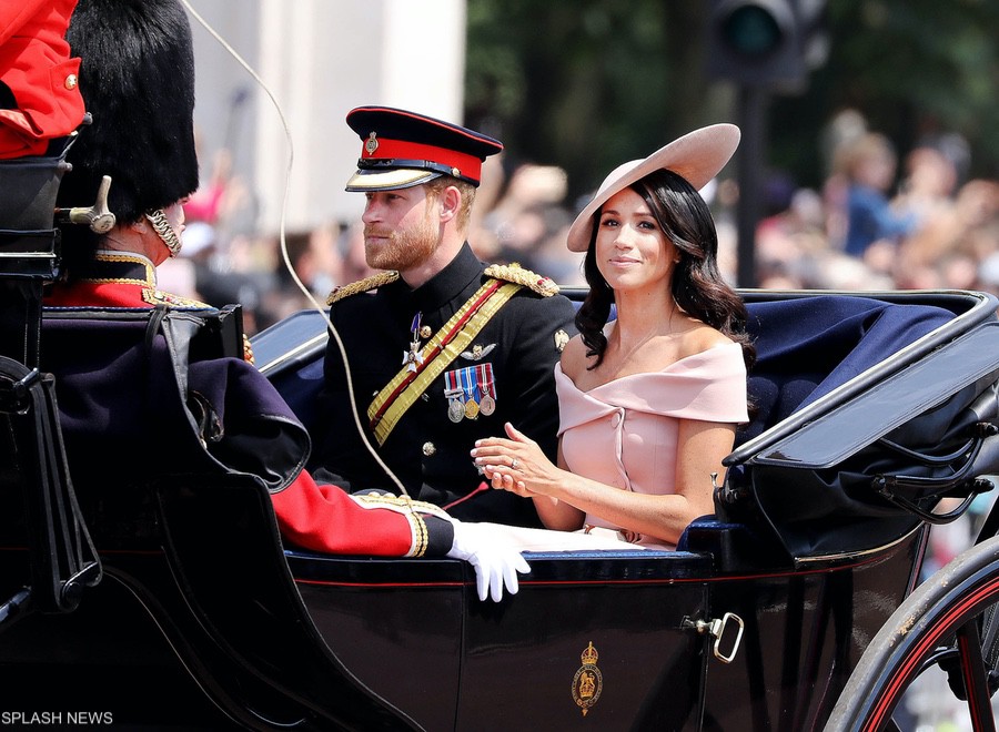 Meghan and Harry at the 2018 Trooping the Colour ceremony