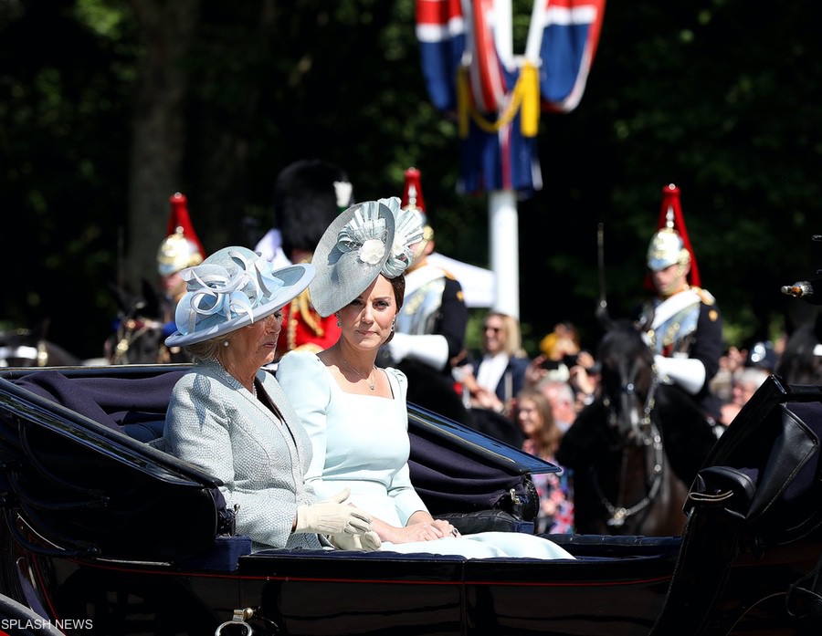 Kate Middleton and Camilla during the 2018 Trooping the Colour Parade