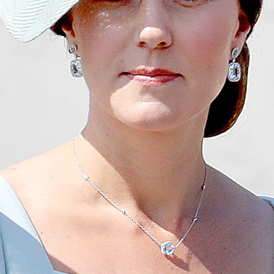 Kate Middleton's blue jewellery at Trooping the Colour 2018