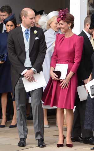 Kate looks pretty in pink at Princess Eugenie's wedding
