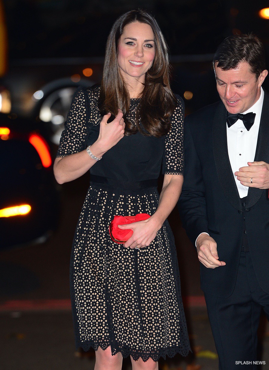 Kate in a green lace gown by Temperley London for the 2017